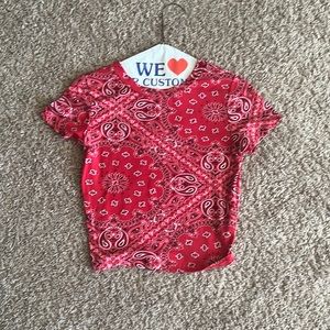 bandanna print shirt